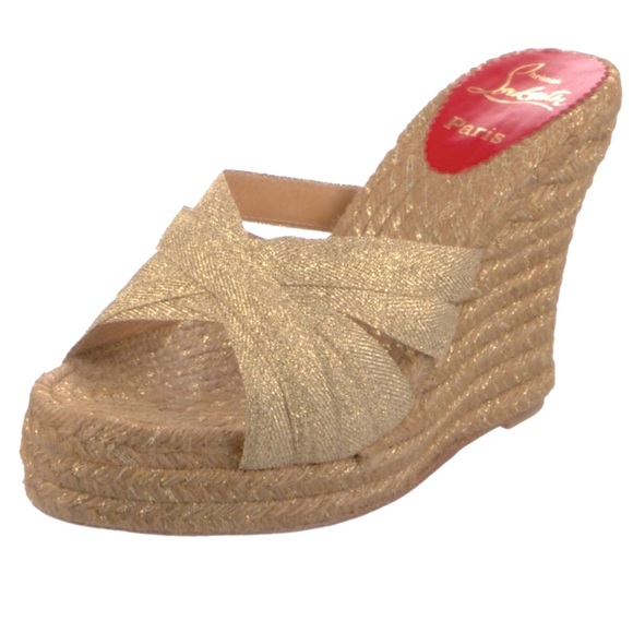 Christian Louboutin Espadrille Wedges Sandals 37